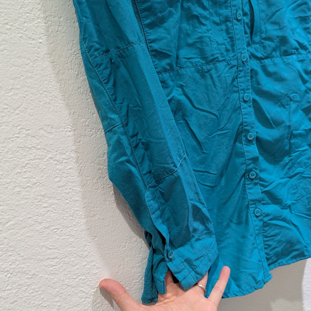 Kuhl Women's Teal Blue Button Up Collared Outerwear Shirt size Small - Picture 5 of 12
